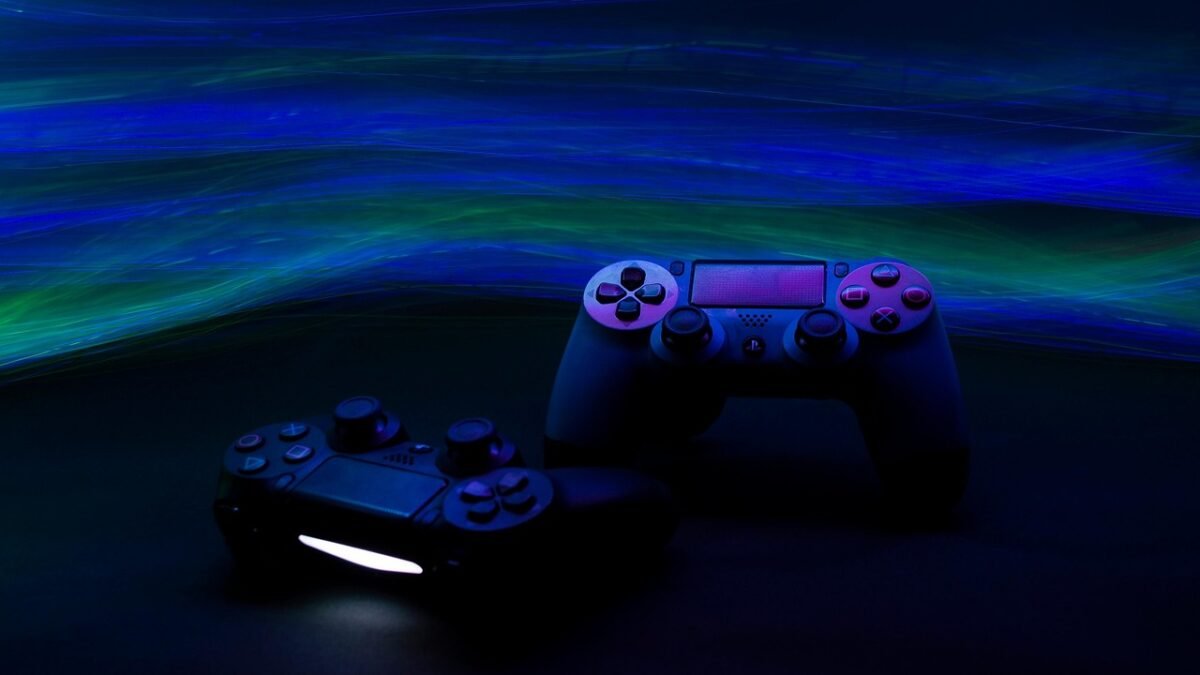 group of friends gaming together night