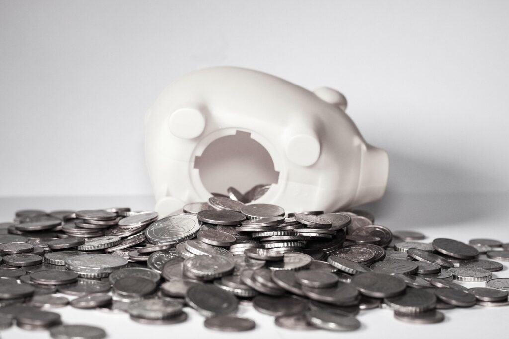 piggy bank coins